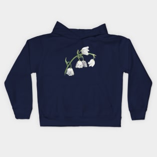 Lily of the valley Flower Watercolor Painting Kids Hoodie